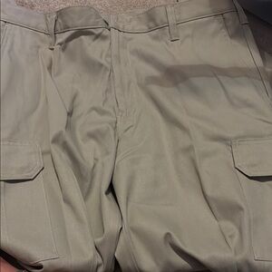 Tan Cargo Pants with Utilitarian Design